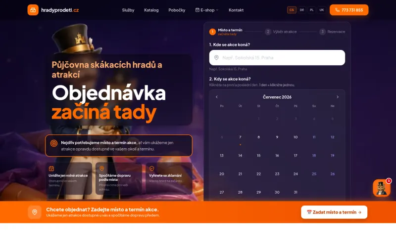 Náhled webu hradyprodeti.cz